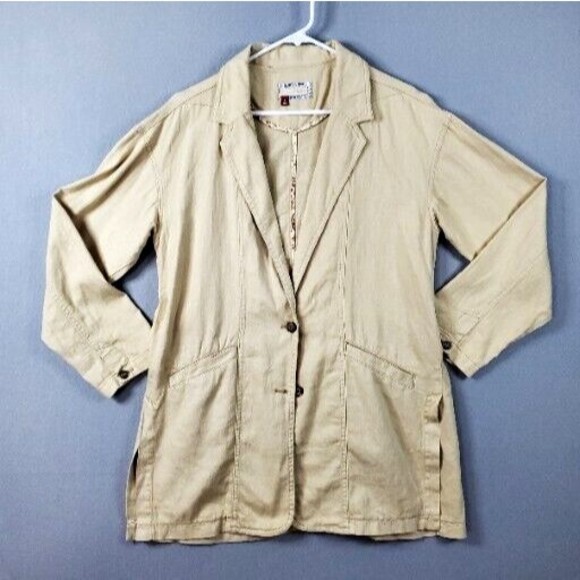 Pilcro Jackets & Blazers - Pilcro Anthropologie Women's Size Small Blazer Long Line Boxy Linen Blend Jacket